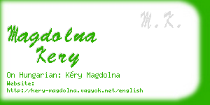magdolna kery business card